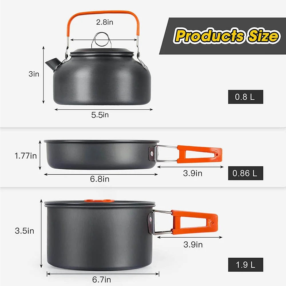 Camping Cooking Set for 2-3
