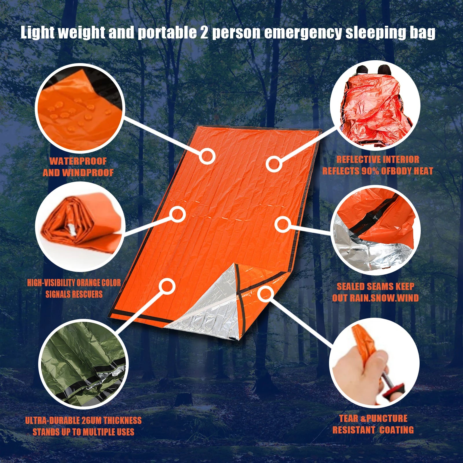 Waterproof Emergency Survival Sleeping Bag
