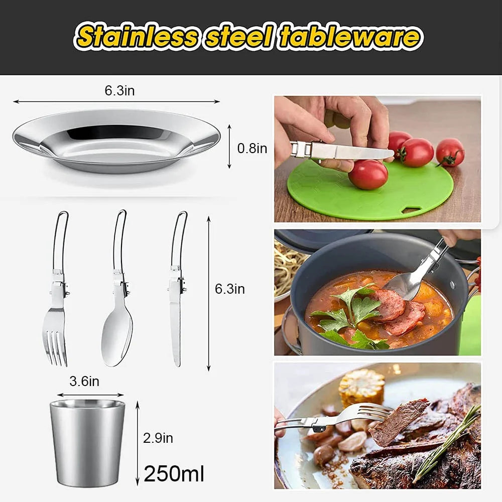Camping Cooking Set for 2-3