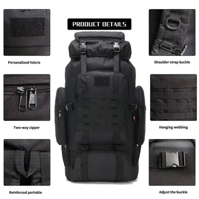 75L Camouflage Hiking Backpack